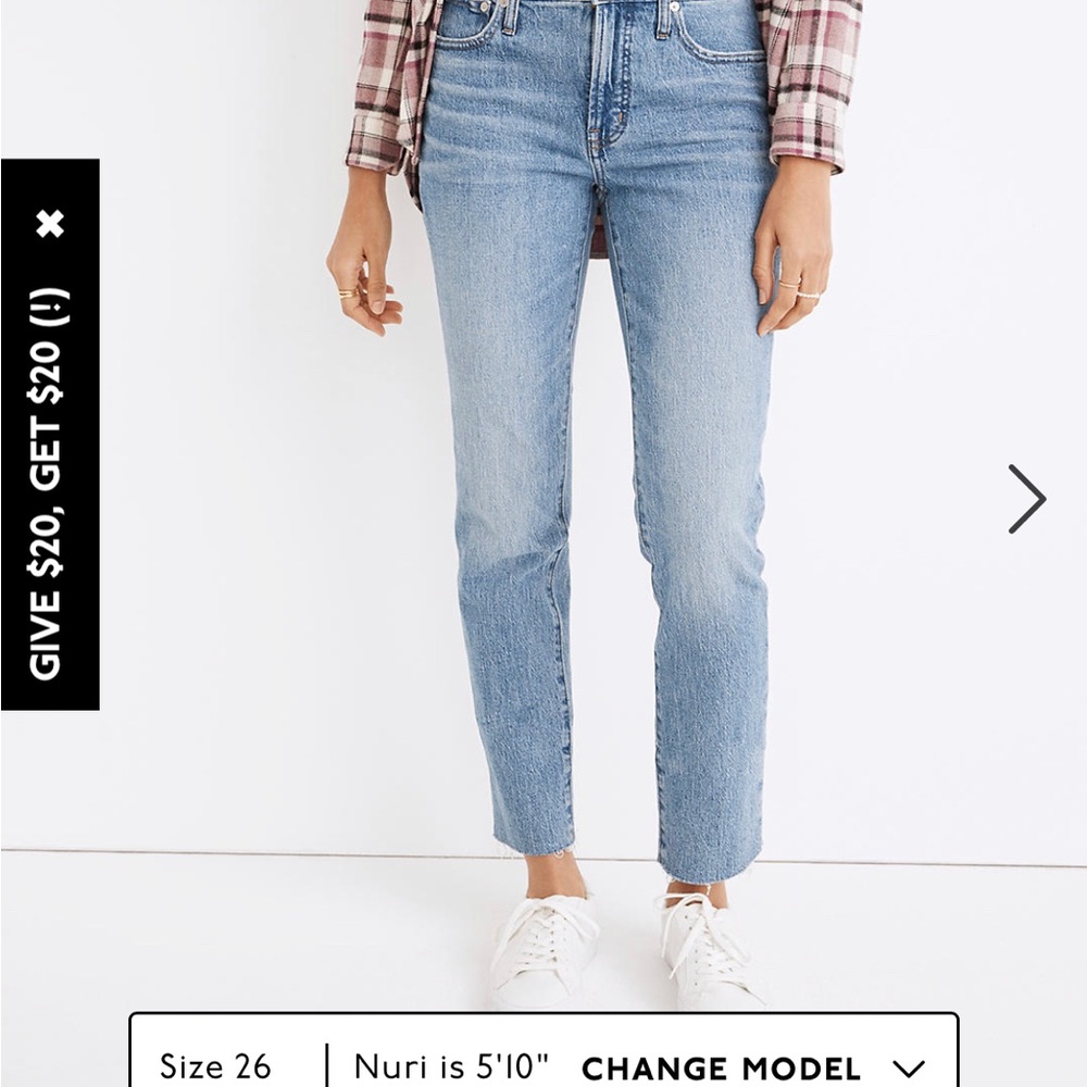 Madewell Mid Rise Perfect Vintage Jean size 26. Brand new with tags